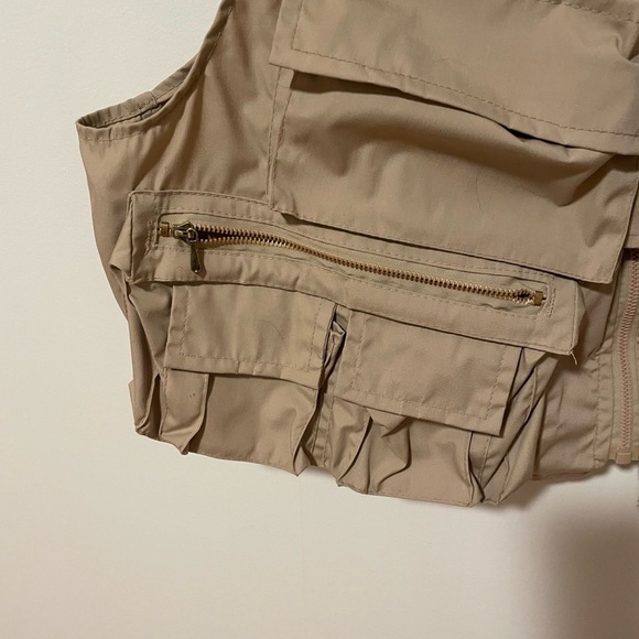 Vintage Tan Multi-Pocket Fiahing/Utility Vest XL - Picture 2 of 16